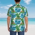thumbnail image 6 of Goofa Hawaii Palms Hawaiian Shirt for Men, Unisex Summer Beach Casual Short Sleeve Button Down Shirts,Aloha Tropical Floral print shirt-Small, 6 of 9