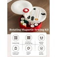 thumbnail image 4 of 2pcs Rotating Magnetic Sewing Kit, Travel Sewing Kit, Portable Sewing Kit, Sewing Kit for Adults, All-in-One Needle and Thread Kit with 16 Thread Colors and Tools, 4 of 7