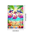 thumbnail image 4 of Amhnf Flamingo Beach Welcome Garden Flag For Home Outdoor Garden Yard Decor 12x18 inch, 4 of 5