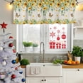 thumbnail image 6 of 2 Pack Valances for Windows, Spring Sunflowers Window Valances for Living Room/Bedroom/Bathroom, Eucalyptus Leaves Flowers Butterfly Beige Light Filtering Kitchen Curtain Valance 60"W x18" L, 6 of 9