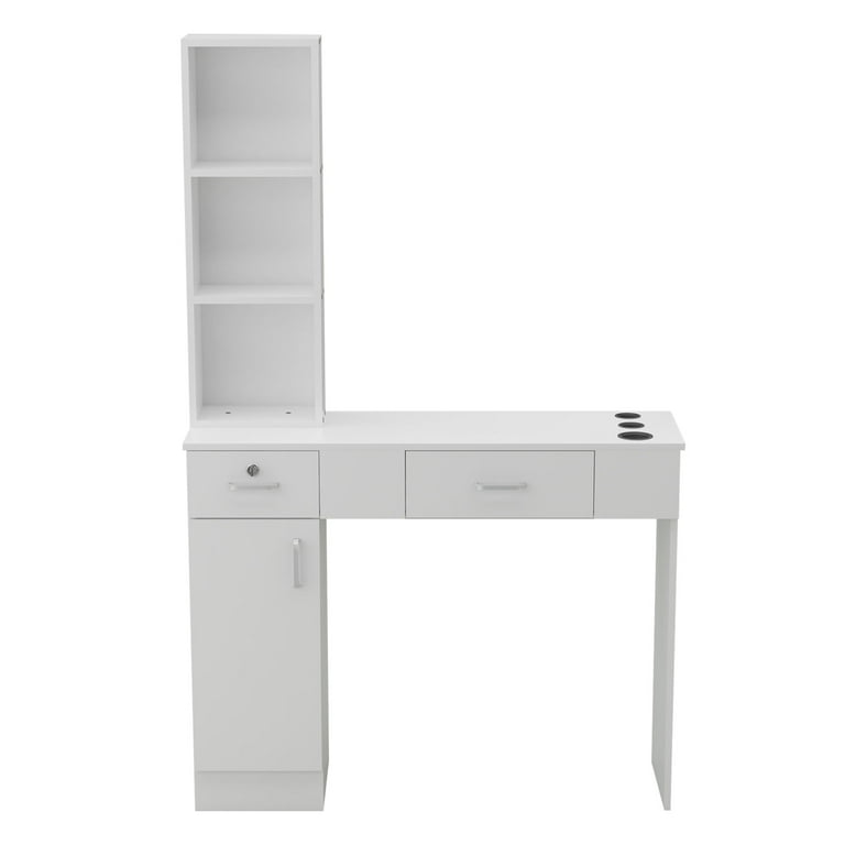 Hironpal Modern Locking Wall Mount Salon Station for Hair Stylist