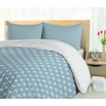 thumbnail image 5 of Ambesonne Muted Colors Duvet Cover Set, Simple Striped Stars, 2-Calking, Sky Blue Cadet Blue, 5 of 7