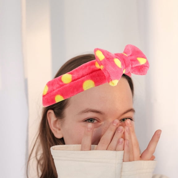 UPOUART 4Pcs Coral Fleece Face Wash Headband Set Assorted Colors for Spa and Skincare Routine