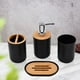 thumbnail image 4 of de accesorios de : caja de jabón, botella de loción, boquilla de plástico y , taza para cepillo de , esencial, para Negro 4 piezas perfecl Cosas de baño, 4 of 7