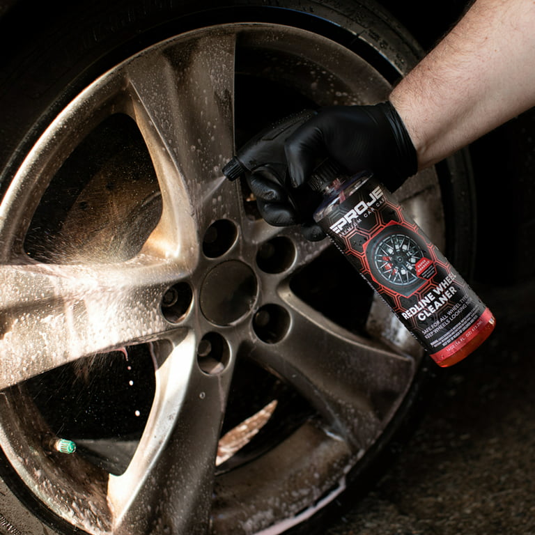 Rev Auto Wheel Cleaning Kit - 2 Item Wheel and Tire Cleaning Kit Includes  16oz Car Wheel Cleaner and Wheel Cleaner Brush Works For All Wheels and