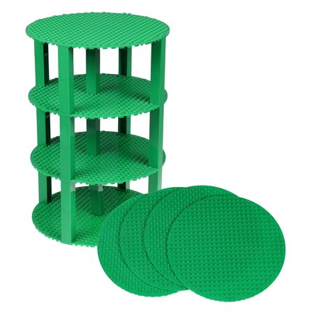Premium Green 8 Circle Stackable Base Plates 4 Pack