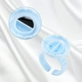 thumbnail image 3 of 100 PCS Glue Rings Disposable Glue Cups Lashes Glue Rings Holder for Eyelashes Extension Supplies Quick Blossom Cups for Nail Art Eyelashes Extension(Blue, Round), 3 of 5