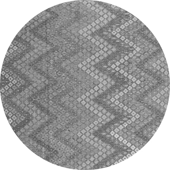 Ahgly Company Indoor Round Southwestern Gray Country Area Rugs, 5' Round