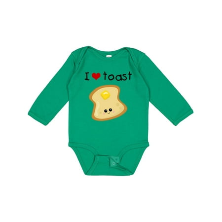 

Inktastic I Love Toast Gift Baby Boy or Baby Girl Long Sleeve Bodysuit