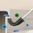 thumbnail image 5 of AuroraX Cute Toilet Brush & Crevice Brush Holder Set with Handle,Tpr Soft Bristle Green Bathroom Toilet Brush and Caddy with Vented Holder Compact Bowl Cleaning Brush for Deeply Cleaning, 5 of 6