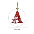 thumbnail image 3 of Christmas Ornaments Christmas Tree Decorations 26 Letter Ornaments With Snowman Acrylic Christmas Initial Letters Car Ornaments Pendant Hanging Ornaments for Christmas Tree Ornament Home Party, 3 of 6