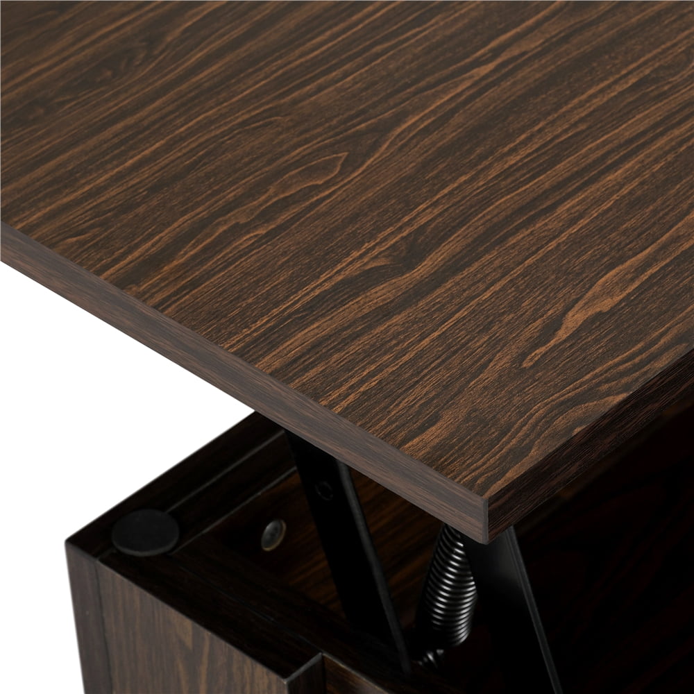 Yaheetech 47.5in Wooden Lift Top Coffee Table with Hidden Compartment for Living Room, Espresso