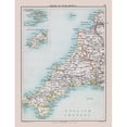 thumbnail image 3 of Bartholomew 15x18 Black Modern Framed Museum Art Print Titled - South West England Wales - Bartholomew 1892, 3 of 5