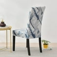 thumbnail image 4 of Dining Room Chair Covers Set of 4, Stretch Parsons Chair Slipcovers Removable Washable Spandex Printed Chair Seat Protector Cover for Hotel, Office, Ceremony, Banquet, Wedding Party (White/Blue), 4 of 6