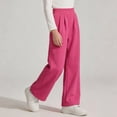 thumbnail image 6 of Nekdswn Girls Wide Leg Sweatpants Teen Fleece Lined Baggy Trousers Stretchy Open Bottom Pull on Slacks Kids Fall Athletic School Pants, 6 of 8