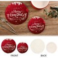 thumbnail image 4 of Coolnut Merry Christmas Pot Holder Set of 2, Heat Resistant Round Cotton Hot Pads Table Mats Trivets for Hot Dishes/Pot/Bowl/Teapot/Hot Pot Holders, 7" + 9.45", 7 Inch + 9 Inch, 4 of 7