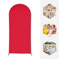 thumbnail image 2 of 6 ft Matte Fitted Spandex Round Top Wedding Arch Backdrop Stand Cover Events, 2 of 14