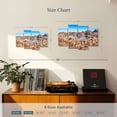 thumbnail image 3 of Elephant Stock Watson Lake Wall Art - Horizontal Multi Panel Canvas - 4 Pieceliving Room Wall Decor - Photography Nature Multi Panel - Blue And Beige Decor - 30" x 18", 3 of 4