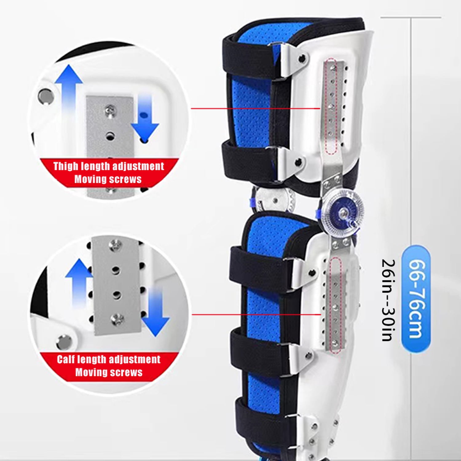 Knee Brace for Post-Op Immobilization & Stabilization, Adjustable Collateral Bars, Widely Used in US Hospitals, Mid-Range ALL (Knee brace)