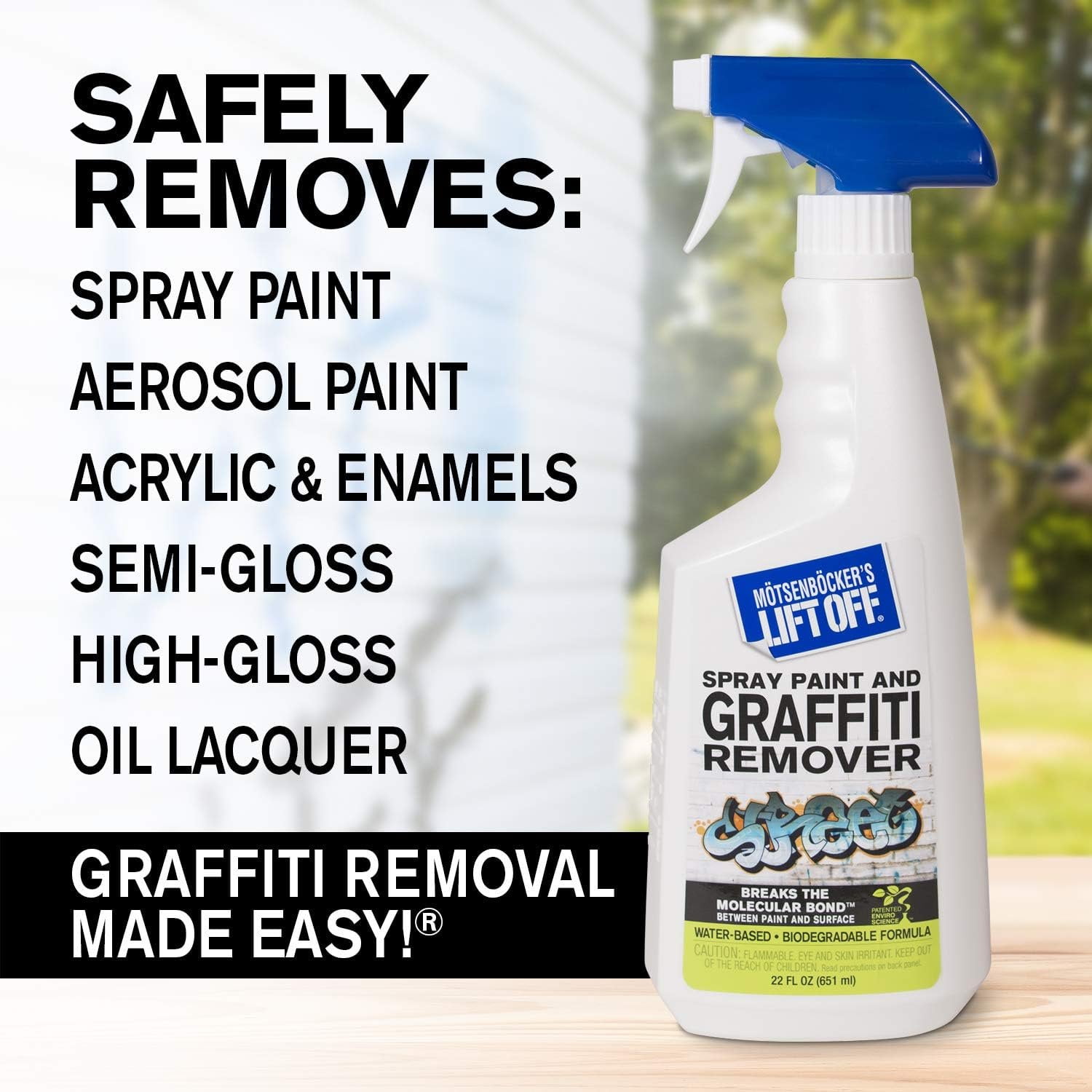 Motsenbocker's Lift Off Spray Paint & Graffiti Remover - Works on Concrete, Vehicles - 4 Pack, 22 Fl Oz