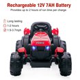 thumbnail image 2 of Eastvita 12V Ride on Car Ride on Toys Tractor w/Trailer Dual Motors Remote 6 Wheels Safety Belt LED Music, 2 of 7