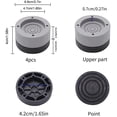 thumbnail image 2 of 4 Pieces Washing Machine Rubber Pad, Rubber Vibration Dampers for Washing Machines, Universal Anti Vibration Rubber Feet, for Washing Machine and Dryer, 2 of 5