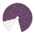 thumbnail image 3 of Balery Retro Florals Purple Printed Christmas Tree Skirt , Merry Christmas Party Christmas Tree Decoration,Adjustable Tree Skirt-30", 3 of 8