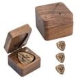 thumbnail image 1 of Wartleves Caja de madera para guardar púas de guitarra, soporte para púas de guitarra, regalo con púas de guitarra D5, 1 of 7