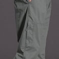 thumbnail image 4 of Mens Elastic Waist Pants Sevevn Full Elastic Waist Slant Pockets Side Pockets Straight Leg Relaxed Fit Cotton Woven Trousers for Casual Lounge Daily Wear, 4 of 5