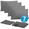 thumbnail image 2 of Sweet Home Collection 1500 Series Bed Sheets - Extra Soft Microfiber Deep Pocket 7pc Sheet Set - Gray, Split King, 2 of 2