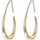 thumbnail image 1 of Lightweight Teardrop Hoop Earrings for Women - 14k Gold/White Gold Plated Large Oval Pull Through Hoop Earrings High Polished Statement Jewelry, 1 of 4