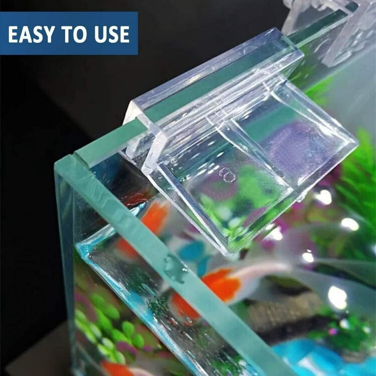 10Pcs Aquarium Lid Clips 6mm for Rimless Aquarium Acrylic Fish Tank Glass  Cover Clip Support Holder, Aquarium Cover Bracket (6mm)
