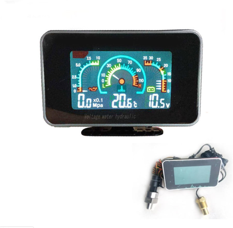 LCD Digital Display Car Truck Water Temp/Oil Pressure/Voltage Gauge w