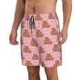 thumbnail image 2 of Vsdgher Heart Capybara Men's Beach Shorts, Surfing shorts, Swim trunks, Quick Dry Swim Trunks for Surfing Beach Fun -Large, 2 of 6