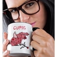 thumbnail image 2 of 3drose, Funny Cute Pink Pig Cupig as Cupid with Arrows, 11oz Two-tone Black Mug, 2 of 6