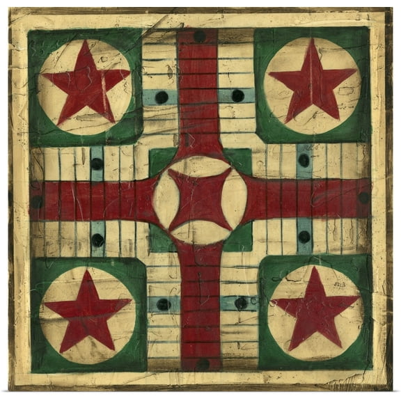 Great BIG Canvas | "Antique Parcheesi" Art Print - 16x16