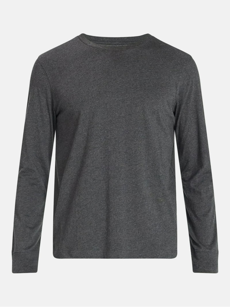 George Men's and Big Men's Cotton Crewneck Tee with Long Sleeves