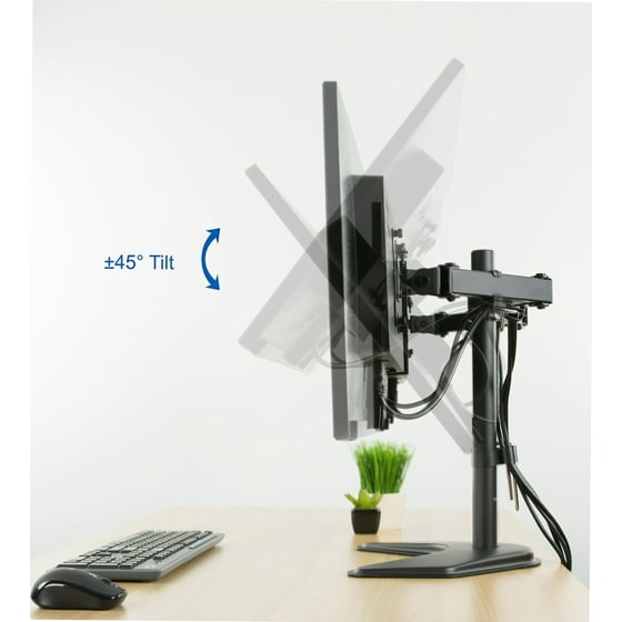 Vivo Dual Monitor Free Standing Desk Mount Stand Heavy Duty Fully Vivo Dual Monitor Free Standing Desk Mount Stand Heavy Duty Fully Adjule Fits Two Screens Up To 27 V002f Com