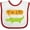 White and Red, variant on Inktastic Half Birthday 1/2 Boy Alligator Boys Baby Bib