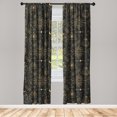 thumbnail image 3 of Ambesonne Astral Curtains, Mystery Witchcore Pattern, Pair of 28"x95", Pale Coffee Black, 3 of 5