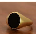 thumbnail image 5 of Black Onyx Gemstone Ring, Oval Shape Gemstone Ring, Copper / Gold Plated Ring, 925 Sterling Silver Ring, Men's Signet Ring, Gift For Her****, 5 of 5