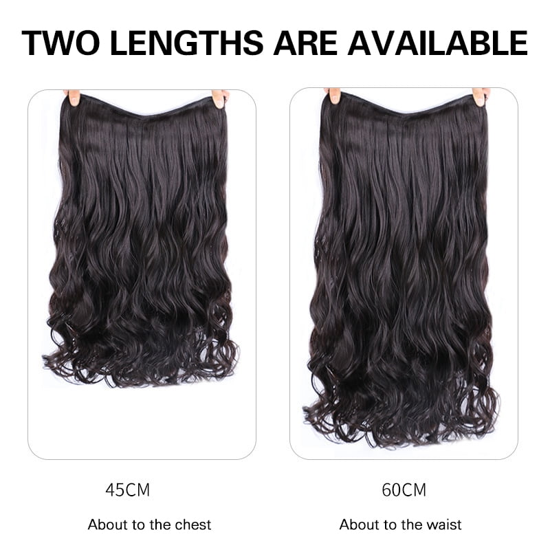 REECHO 20 1pack 34 Full Head Curly Wave Clips in on Synthetic Hair  Extensions Hair pieces for Women 5 Clips 45 Oz Per Piece  Dark brown  Clip  in hair extensions