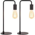 thumbnail image 7 of Black Modern Table Lamp Industrial Bedside Lamps Set of 2, 7 of 7