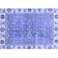 thumbnail image 1 of Ahgly Company Machine Washable Indoor Rectangle Oriental Blue Traditional Area Rugs, 7' x 10', 1 of 4