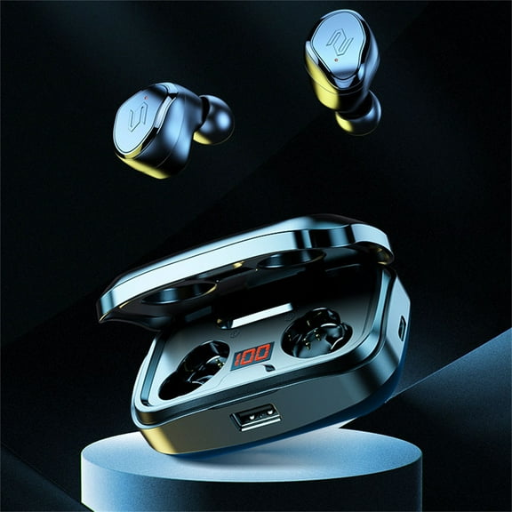 FYHALE Digital Display Touch-Control Wireless Bluetooth 5.0 Hi-Fi Earphones TWS-Headphones Earbuds Headset IPX6