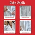 thumbnail image 5 of RIVERSIDE 100% Cotton Terry Bathrobe for Men & Women, Absorbent Spa Robe with Shawl Collar, Belt & Pockets - White, 5 of 9