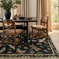 thumbnail image 4 of Moynesa Insect 5'x7' Area Rugs Washable Rug for Living Room Soft Natural Bedroom Rug Vintage Cottage Accent Carpet for Dining Room Playroom Office Stain Resistant Non Slip, Black, 4 of 12