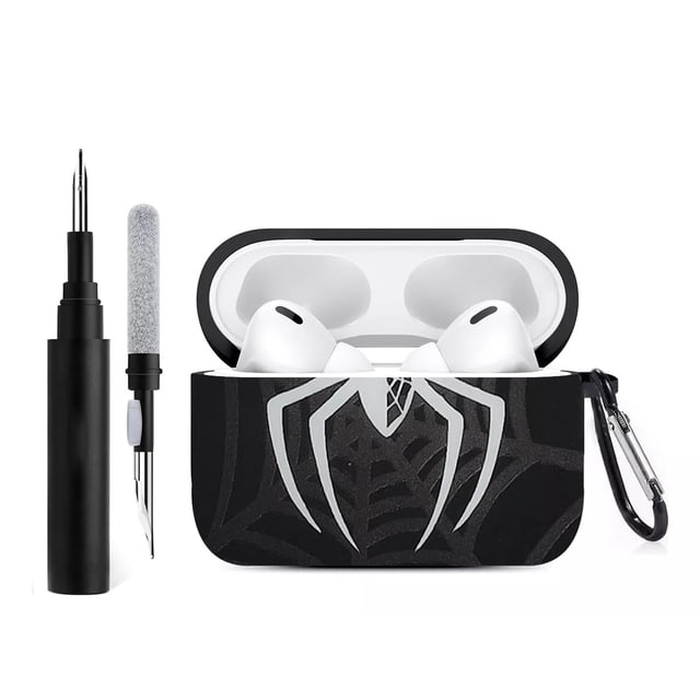 Wireless Earbuds Protective Case Headset Cover for Airpods 1/2/3/Pro/Pro 2 With Dust Removal Tool and Metal Hanging Buckle