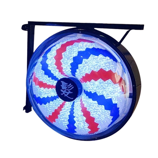 Letrero de tienda de peluquería con luz de poste de barbero, novedad de peluquería, letrero de barbería montado en la pared para colgar en la pared,