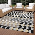 thumbnail image 3 of Addison Rugs Chantille Indoor/Outdoor Transitional Geometric Black Machine Washable Rectangle Rug, 10' x 14', 3 of 8